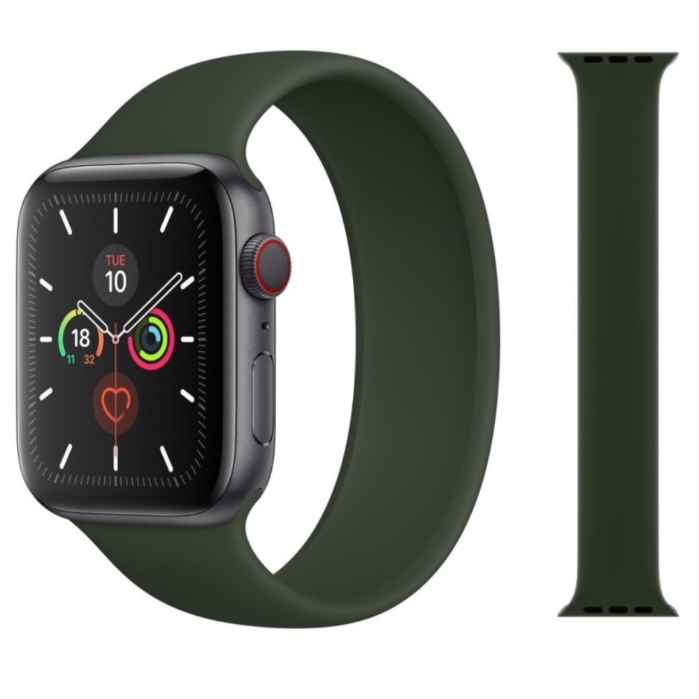 Apple Watch Solo Loop Band, Dark Green. 40mm Size 8 WATCH NOT INCLUDED)